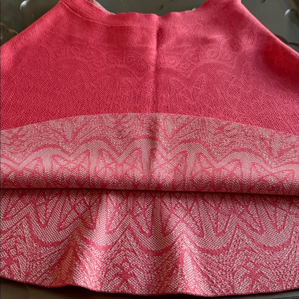 BCBGMAXAZRIA Queeny Coral Jacquard A-Line Skirt Womens Small Stretch Flare Mini - Picture 10 of 16